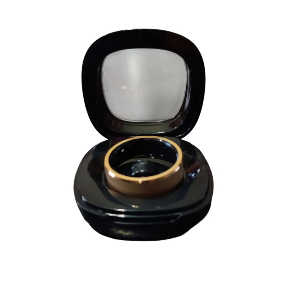 Smart Ring NWT Beautiful Brushed Gold Tone Fitness Tracker Sleep, HR, BP Steps